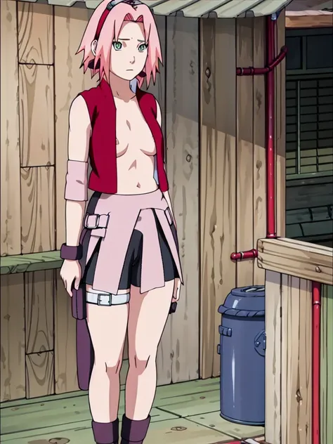 Sakura Haruno nude,wide hips,abdomen,sexy ,In the house,NSTDA,(( naked,Shirt handle,full body,skirt handle, Lift the skirt, in the bedroom,open shirt,nipple))