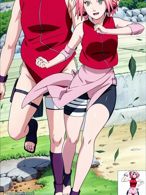 Sakura Haruno nude,wide hips,abdomen,sexy ,Show your armpits,jump,On the tree,IPST, naked,Torn shirt,full body,sleep, In the forest,open shirt,nipple