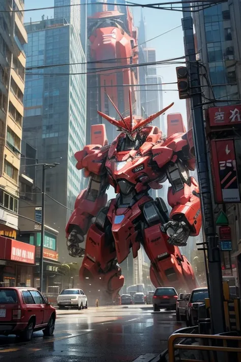 Giant Monster,Break: A giant robot stands in the city,