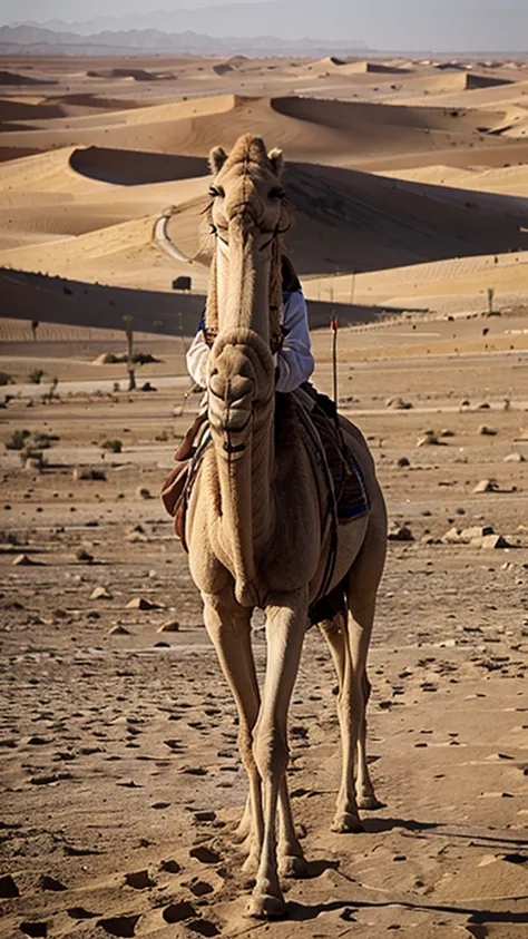 Camel walking in deserts 