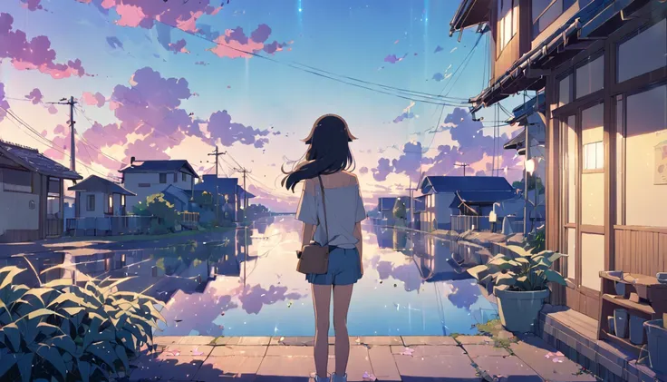 (masterpiece:1.5), (lofi anime aesthetic:1.9), (best quality:1.5), anime style (([makoto shinkai])), makoto shinkai&#9, backgrou...