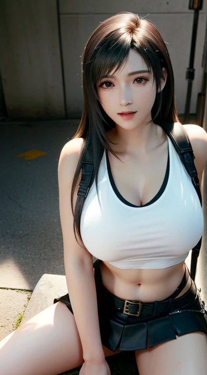 (top quality, masterpiece: 1.1), (realistic: 1.3), break (((ff7,tifa_lockhart))),(tifa_lockhart and monsters),sitting sofa, hand...