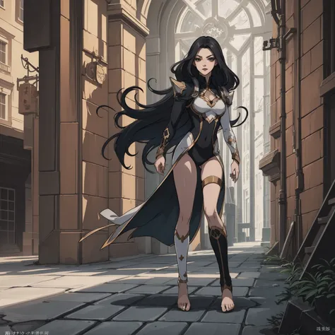 ((full body photo, standing, feet on the ground)) (Adriana Lima :1.1) Red lips, green eyes, ((full body photo, standing, feet on the ground)) Wonder Woman stands imposingly in a city from Themyscira. The scenery is lush. The camera details everything, a wa...