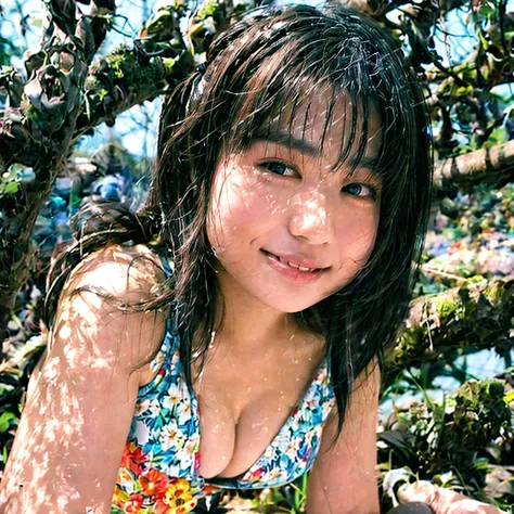 一卵性双生児of姉妹が抱き合う、16 years old、,of(8k、Live Shooting、Highest quality、masterpiece:1.2)、Very detailed、Super Resolution、(Hyper Genuineity、)Very detailed、Super Resolution、(Genuine、実際of写真:1.47)、 exhilarating roofExcellent selfie of a confident womof with black hai...