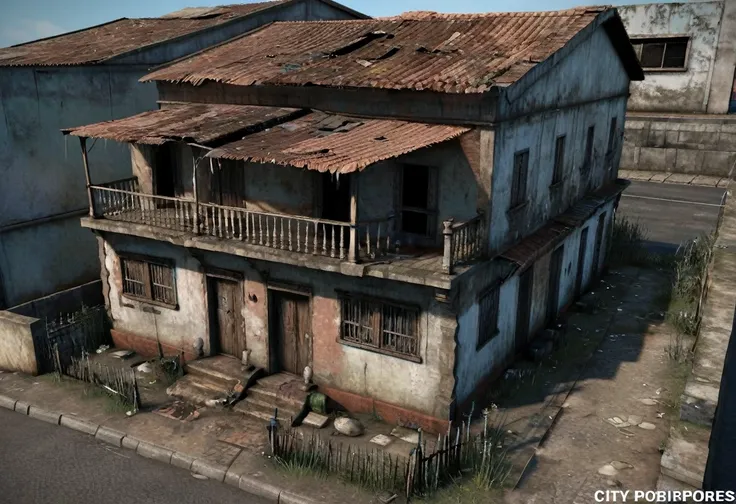 older brazilian house with very poor appearance. the house has only two bedrooms and is in poor condition.. it looks very shabby...