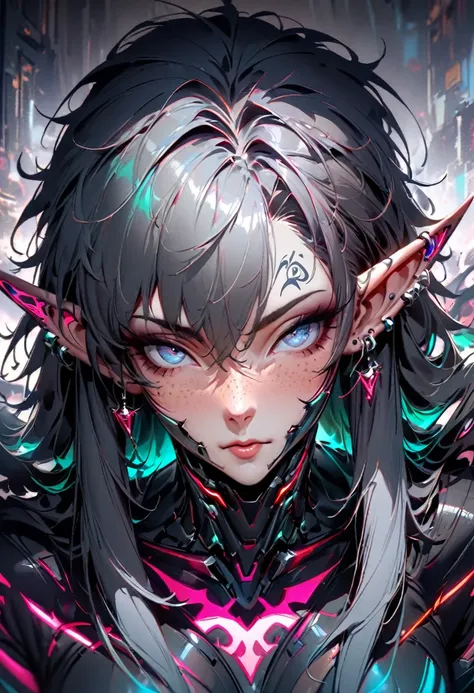 2 guys ethereal demonic 25 year old anime guy male druids, with metallic long hair, delicate masterpieceintimate delicate etched glowing neon tattoos, Fabulous full view painting of a winking beautiful and gorgeous elf ((male)) almostkissing, perfect face,...