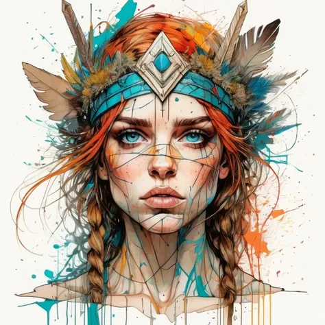 strong warrior princess| centered| key visual| intricate| highly detailed| breathtaking beauty| precise lineart| vibrant| compre...