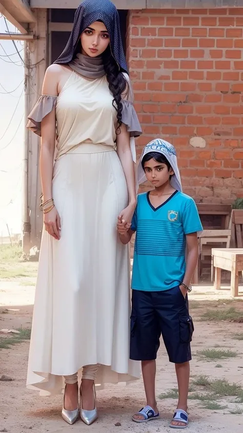 Super tall muslim girl with short husband