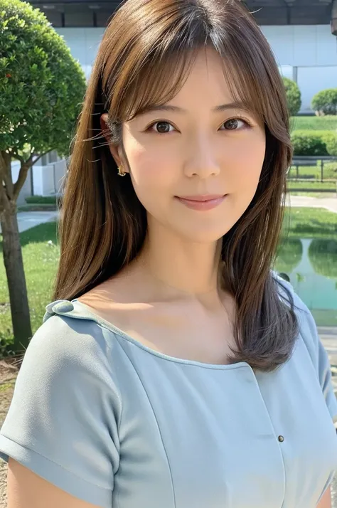 ((Highest quality)), ((masterpiece)), (detailed),Perfect Face,Japanese,landscape,Mature Woman,Upper Body