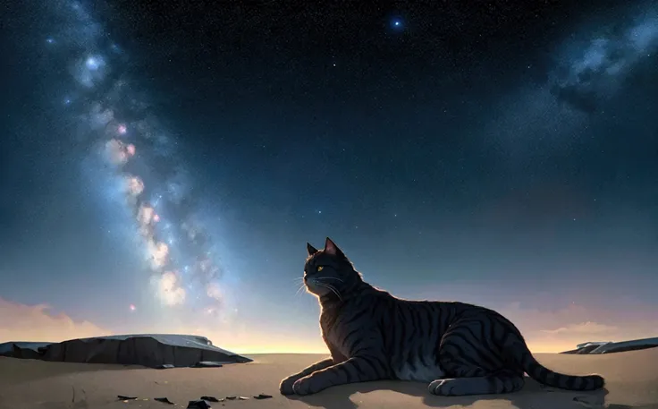 score_9,(best quality,4k,8k,highres,masterpiece:1.2),space,a gigantic cat lying on the earth, stars, cinematic angle, anime, ultra-detailed,vivid colors,