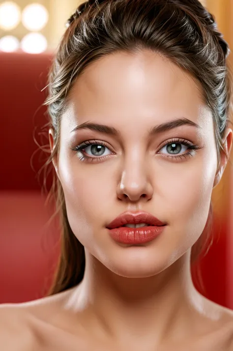 angl, angelina jolie, woman with detailed realistic skin, beautiful detailed eyes, beautiful detailed lips, extremely detailed f...