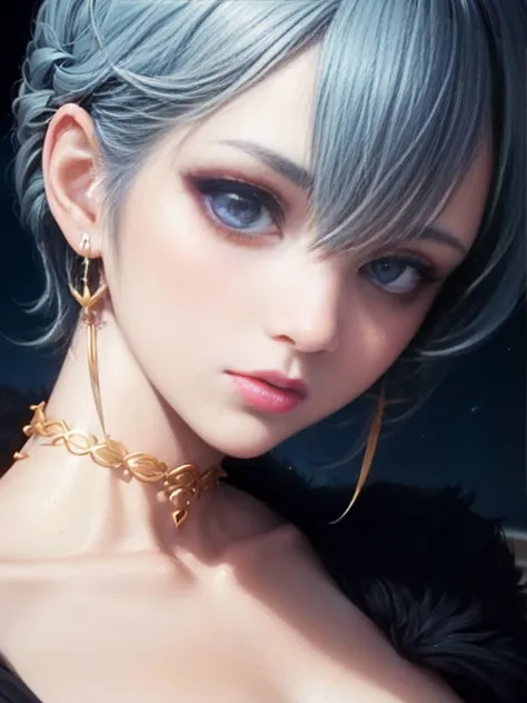 Depth of bounds written, detailed eye, ((CG illustration)), ((face focus)), ((masterpiece)), ((8K)), ((super detailed)), ((Super high quality)), ((cinematic)), ((Photoreal)), ((close up shot)), (solo), (cool girl), very long hair, straight hair, (((thin bo...