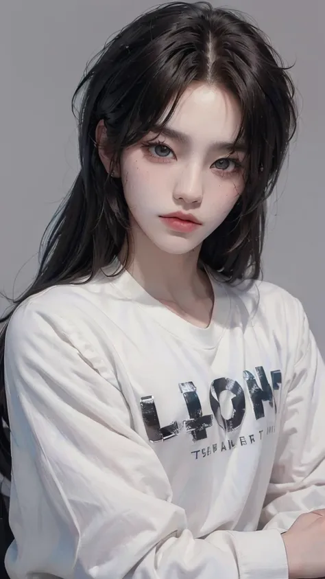 ((Couple)),((ulzzang)),official art, unity 8k wallpaper, ultra detailed, aesthetic, masterpiece, best quality, photorealistic,((fantasy)),((white studio background)),((man&girl)),((sensual eyes)),((detailed eyes)),((detailed face)),((detailed body)),((badb...