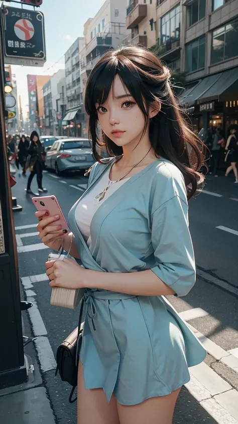 someone is taking a picture of a woman with her phone, pinterest anime, anime vibes, anime waifu, trending on cgstation, anime-twitter, trending on pixiv, trending artgerm, anime asthetic, ilya kuvshinov and artgerm, anime inspired, anime pose, anime reali...