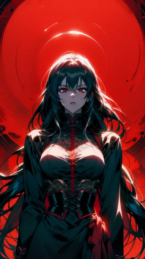 anime, A woman with red eyes and a gothic appearance, best anime 4k konachan wallpaper, demon anime girl, gothic maiden anime girl, anime style 4 k, 4k anime wallpaper, badass anime 8 k, 4K Manga Wallpapers, anime art wallpaper 8 k, anime art wallpaper 4 k...