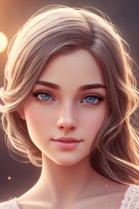 a white American girl, beautiful detailed eyes, beautiful detailed lips, extremely detailed eyes and face, long eyelashes, elegant expression, charming smile, cinematic lighting, warm colors, highly detailed, 4k, 8k, photorealistic, masterpiece, digital ar...