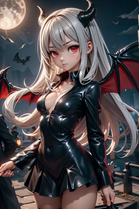 (Highest quality,Very detailed,High resolution:1.2),One Girl,Gray Hair,The most beautiful girl in human history,Sad look,暗い red eyes (暗いred eyes:1.1),暗い aura(aura:1.1),(mysterious,Ghostly:1.1) atmosphere,Looks like half a demon,(Demonic traits,Demonic trai...