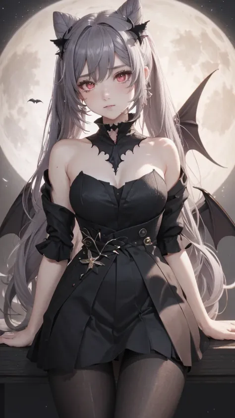 (Highest quality,Very detailed,High resolution:1.2),One Girl,Gray Hair,The most beautiful girl in human history,暗い red eyes (暗いred eyes:1.1),暗い aura(aura:1.1),(mysterious,Ghostly:1.1) atmosphere,Looks like half a demon,(Demonic traits,Demonic traits),(Elab...