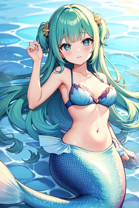 Cute girl mermaid