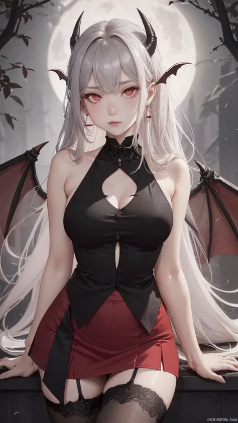 (Highest quality,Very detailed,High resolution:1.2),One Girl,Gray Hair,The most beautiful girl in human history,暗い red eyes (暗いred eyes:1.1),暗い aura(aura:1.1),(mysterious,Ghostly:1.1) atmosphere,Looks like half a demon,(Demonic traits,Demonic traits),(Elab...