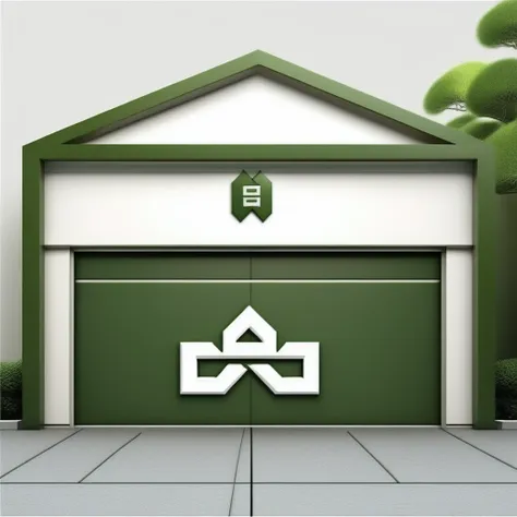 stylish logo marks of japanese sales companies such as square garages and large warehouses for residential use

 the logo featur...