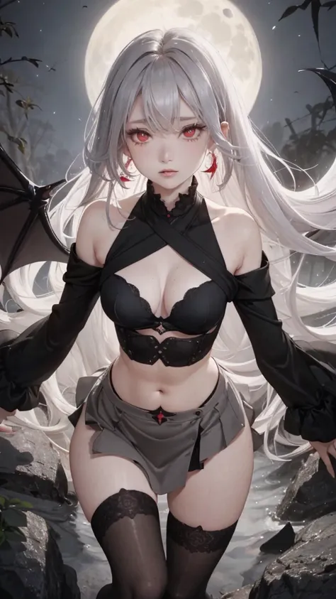 (Highest quality,Very detailed,High resolution:1.2),One Girl,Gray Hair,The most beautiful girl in human history,暗い red eyes (暗いred eyes:1.1),さみし気な aura(aura:1.1),(mysterious,Ghostly:1.1) atmosphere,Looks like half a demon,(Demonic traits,Demonic traits),(E...