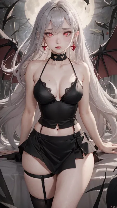 (Highest quality,Very detailed,High resolution:1.2),One Girl,Gray Hair,The most beautiful girl in human history,暗い red eyes (暗いred eyes:1.1),さみし気な aura(aura:1.1),(mysterious,Ghostly:1.1) atmosphere,Looks like half a demon,(Demonic traits,Demonic traits),(E...