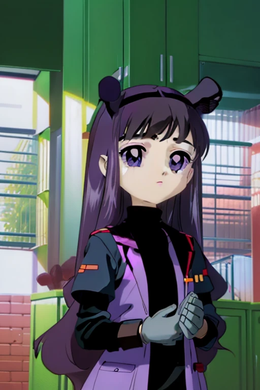 tomoyo daidouji (violet eyes:1.7), dark purple-blue hair,  (flat chest:1.2)
BREAK collarbone, wearing military uniform and gloves
BREAK looking at viewer,
BREAK indoors,
BREAK (masterpiece:1.2), best quality, high resolution, unity 8k wallpaper, (illustrat...