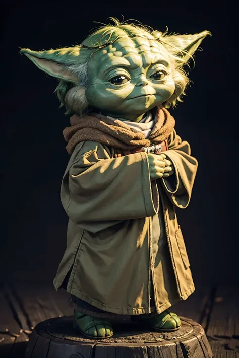 short yoda with a full head of shaggy thick hair