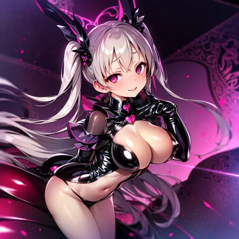 (masterpiece),(Highest quality),(Super detailed),(Best illustrations),(Best Shadow),(Absurd),(Detailed Background),(so beautiful), 16K, 4K, (so beautiful)Hatsune Miku, One person, alone, curvy, Big Breasts, , , , , fluorescent pink eyes, , BDSM, bunny suit...