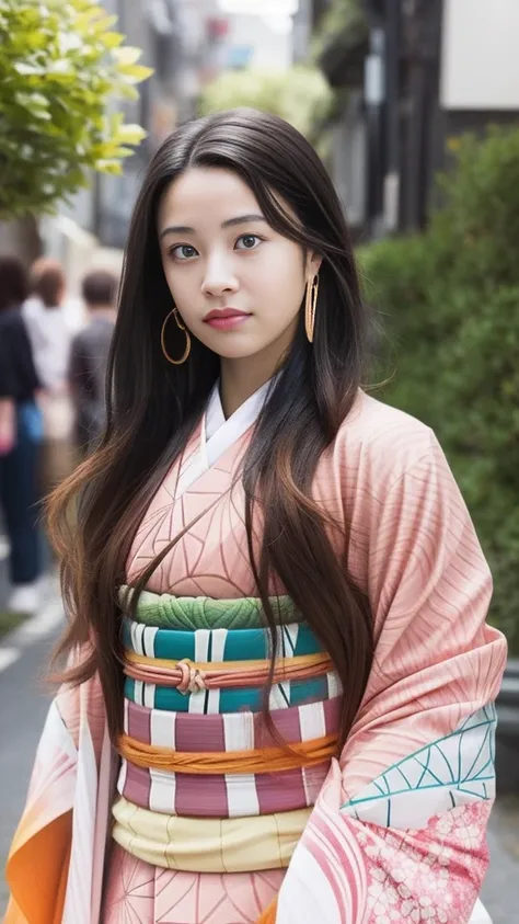 Cute Japanese woman, (16 years old), (Very cute face: 1.3), White moist skin, Looking at the camera, Melancholy expression,
BREAK,
Idol,
BREAK,
(Wearing cute kimono: 1.3), (Highly revealing kimono), Very large earrings, Short length,
BREAK,
(Fighting pose:...