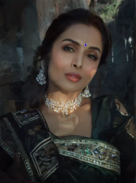 malaikaarora,portrait, city,close up of a elderly buxom (girl:1.2) , tiara, near gwalior fort, deep focus, l usm, cinecolor, 8k,...