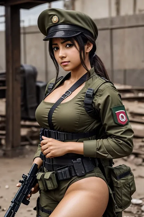 Female element of the Mexican army anime version 