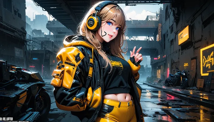 ((​masterpiece: 1.4), (8k, Realist, Rohfoto, die beste Qualität: 1.4), expressive eyes, perfect face, High resolution, 1 girl, alone, (sigh:1.4) ,(d.e (Lied Hana) Lied Hana :1.4), by far, At the chestnut, (headphones:1.4) ,(Latex pilot suit:1.4), Moustache...