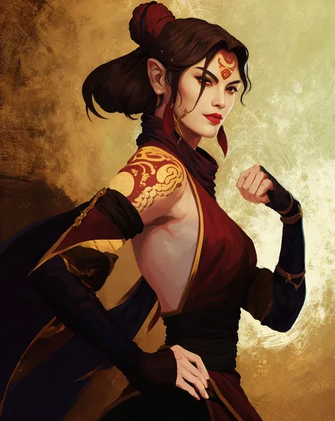 dnd portrait of female yuan ti, monk, martial artist, thief