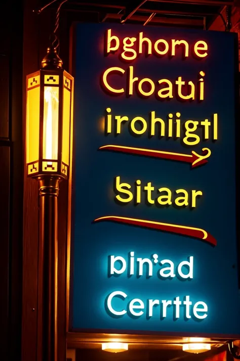 Sign for hookah bar