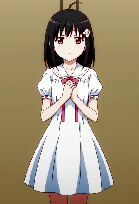 Cute anime girl, wearing derealization dress