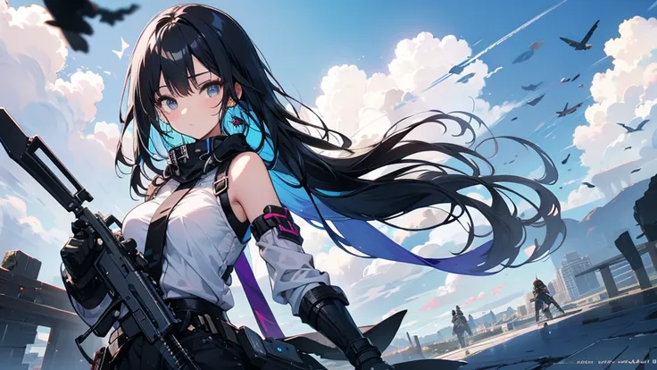 Battle in the Skies, Secret Weapon Girl,black hair