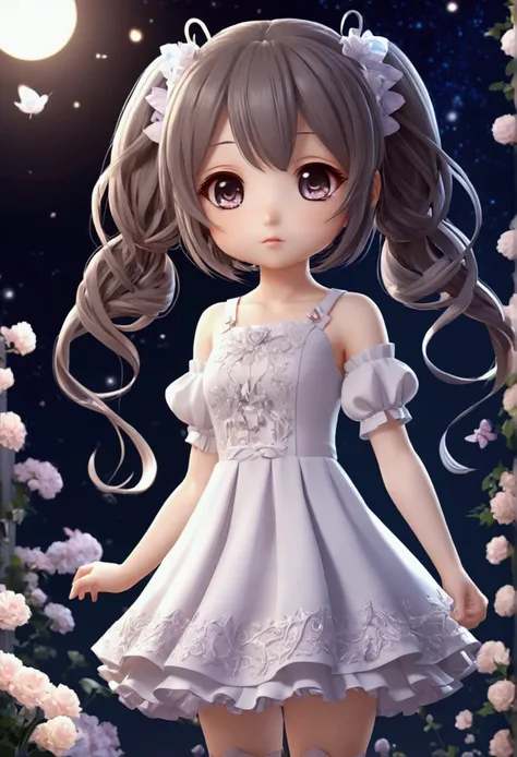 1 girl, cute anime chibi girl, gacha cute, detailed dress