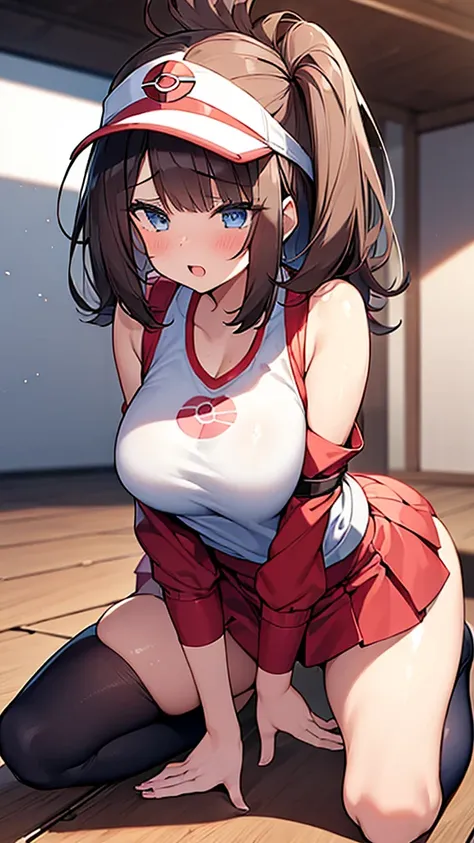 ((Girl having intense vaginal sex with man:1.3)), Anime One Girl, 22 years old, Pokemon ハルカ,((ハルカ ／ ハルカ Pokemon :1.3)), red bandana, Brown Hair, short hair, Blue eyes, Big Breasts, Chest cleavage, Bounce, Thighs, indoor, 32K,Super detailed,Ultra-detailed, ...