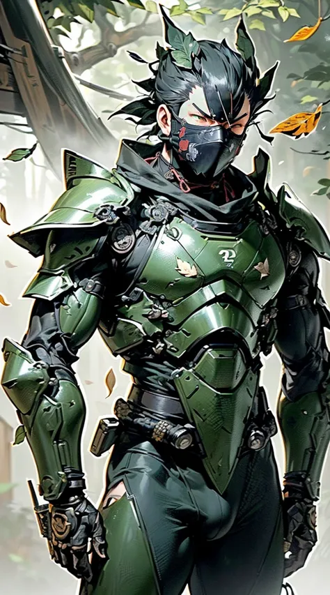 1boy,(tabletop,extremely detailed,Heavy fuses,Hard surface),(Concept art:1.1),(Armored core style:0.8),A man in robo ninja armor is tying a seal,(Full armor:1.4),( tactical ninja mask:1.5),(light green body:1.1),(long legs:1.1),(Equipped with a sword on th...