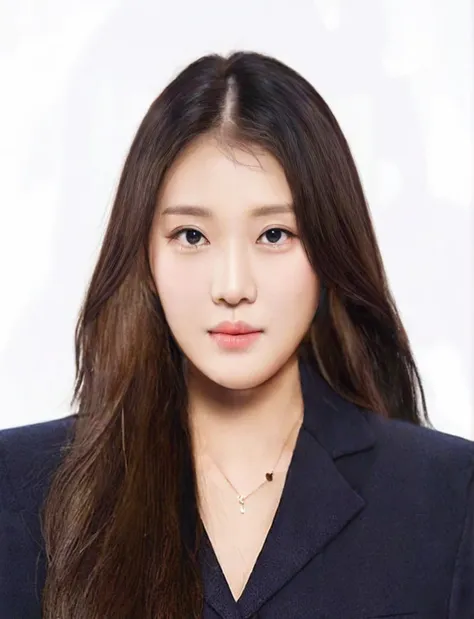 araffe asian woman with long hair wearing a black jacket, heonhwa choe, lee ji - eun, lee ji-eun, jaeyeon nam, park ji-min, jiyun chae, hwang se - on, portrait of female korean idol, shin min jeong, kwak ji young, kim hyun joo, taejune kim, seseon yoon