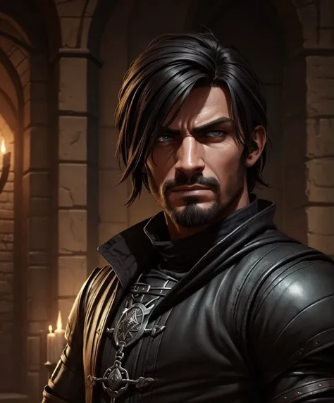  (((Single character image.))) Human male rogue for a wild and exciting fantasy setting. Looks like a miscreant thug as a fantasy character.   Looks like a knave.  Looks like a medieval fantasy criminal who is dangerous. Looks like a medieval criminal.  Lo...