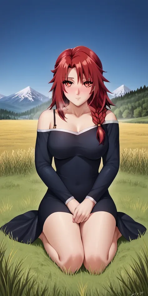 score_9, score_8_up, scscore_9, score_8_up, score_7_up, score_6_up, Iris Midgar, red hair, long hair, braid, red eyes, BREAK (masterpiece:1.2), best quality, high resolution, (detailed eyes:1.3), perfect lighting, (perfect hands, perfect anatomy), large br...