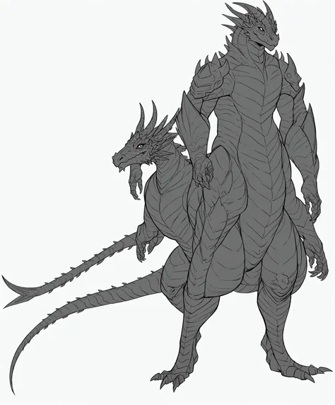 a drawing of an anthropomorphic dragon, fantasy character complexo, sharp arte linear, detailed full-body concept, fantasy character, clean arte linear, thick black arte linear, official character illustration, conceito de fantasy character heróica, bold a...