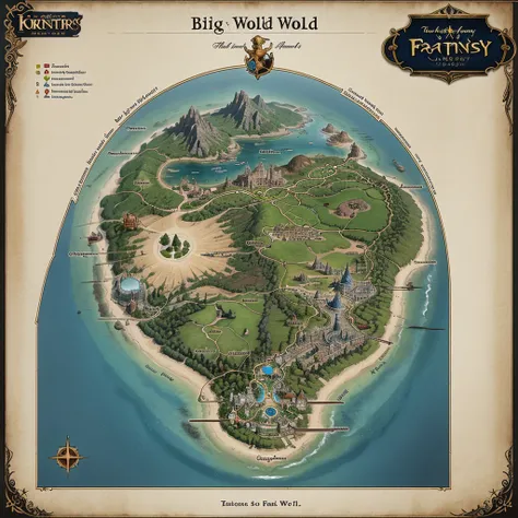 Map of a big fantasy world