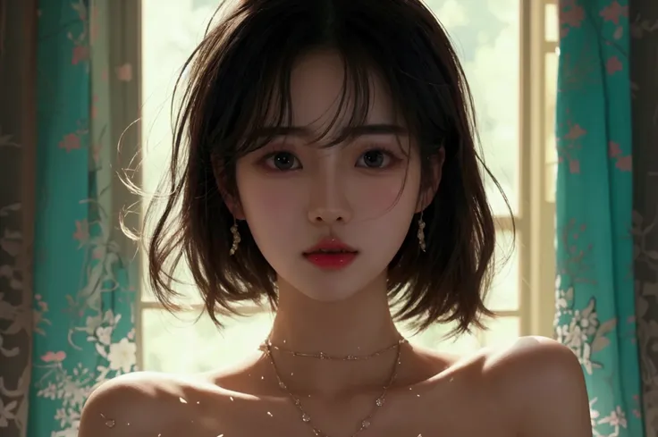 Realistic and photo-realistic Korean-style sexy beauty。Completely naked