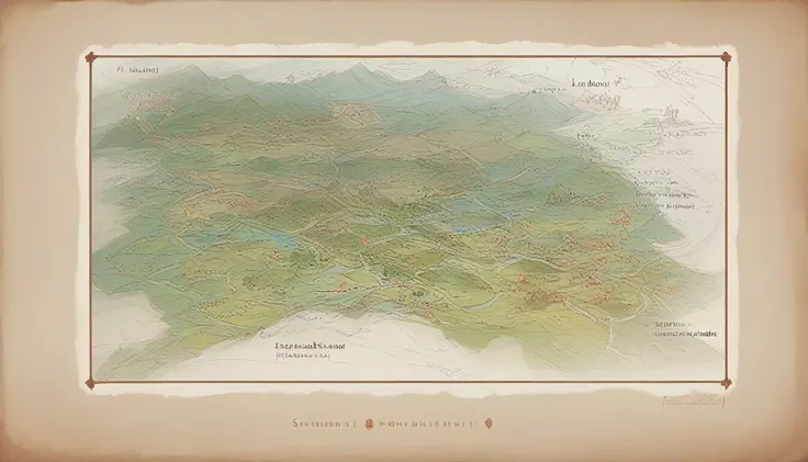 Map of Runeterra - Universe - League of Legends, detailed fantasy art, fantasy detailed illustration, frame _ Simonetti, style of frame Simonetti, magical fantasy 2d concept art, art style of frame Simonetti, epic fantasy illustration