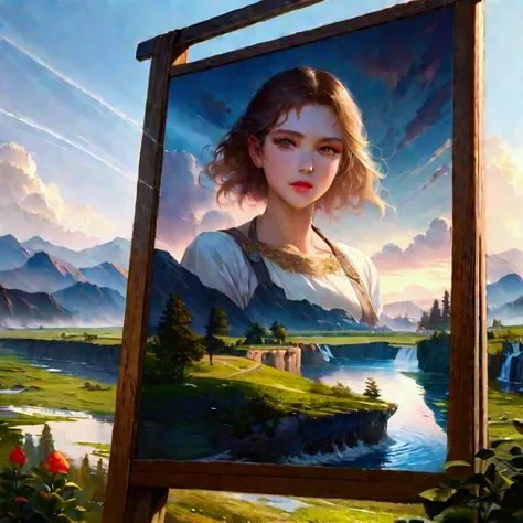 landscape,water,(Highly detailed CG Unity 8k wallpaper), The most beautiful works of art in the world,Professional Majestic Oil Painting,complicated, High Detail, Clear focus, dramatic, Realistic art