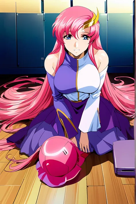 2011s \(style\),masterpiece, highest quality, high resolution, anime, lacus 1, one girl, alone, pink hair, straight hair, hair o...